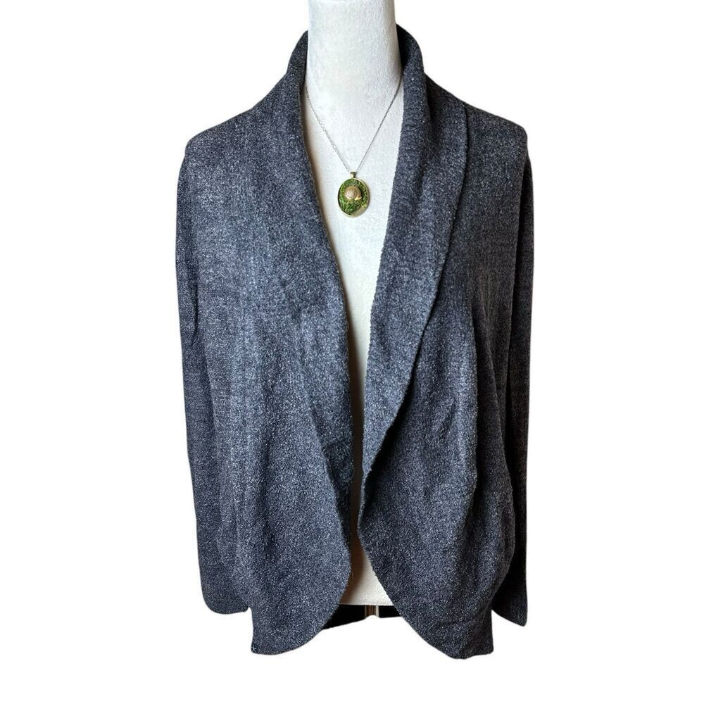 Barefoot Dreams CozyChic Lite Cardigan In Carbon Gray XS S | Minimalist‎ Neutral